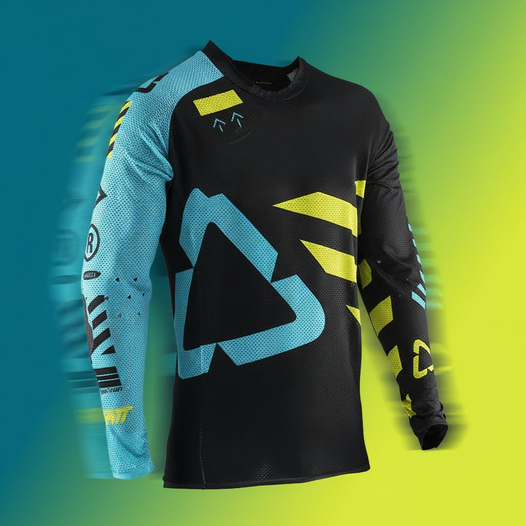 CAMISETA LEATT AZUL/AMARILLA